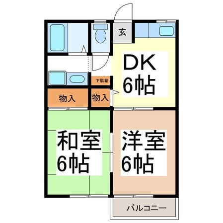 グリーン東中条の物件間取画像